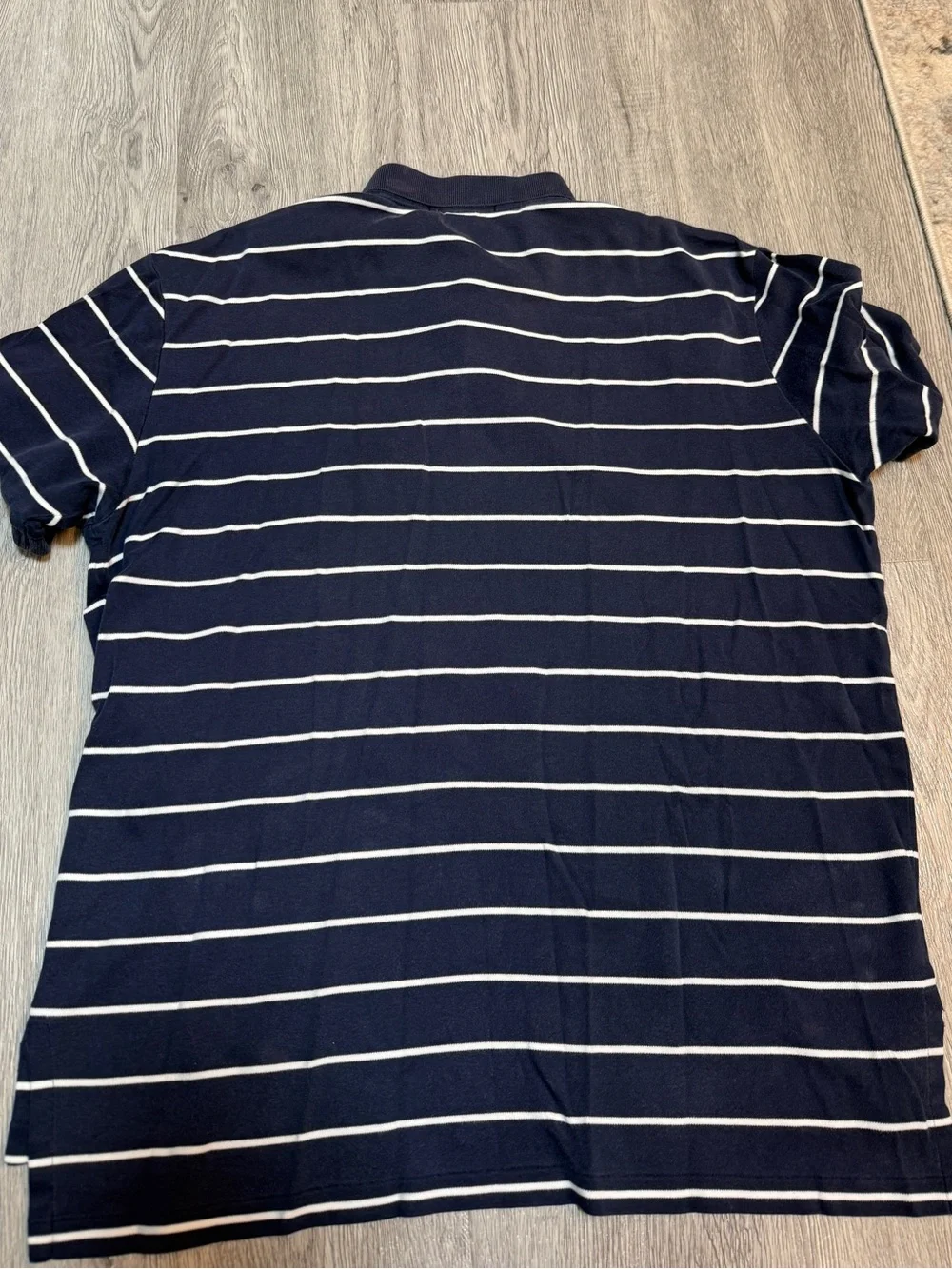 Classic Soft Polo By Ralph Lauren Navy With White Stripes Size L, Pre-Owned  Z3